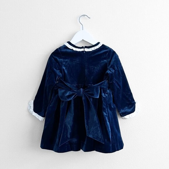 NWT Pretty Girls Smocked Dress Spanish Style Velvet Embroidery Long Sleeve 2T - Picture 2 of 5